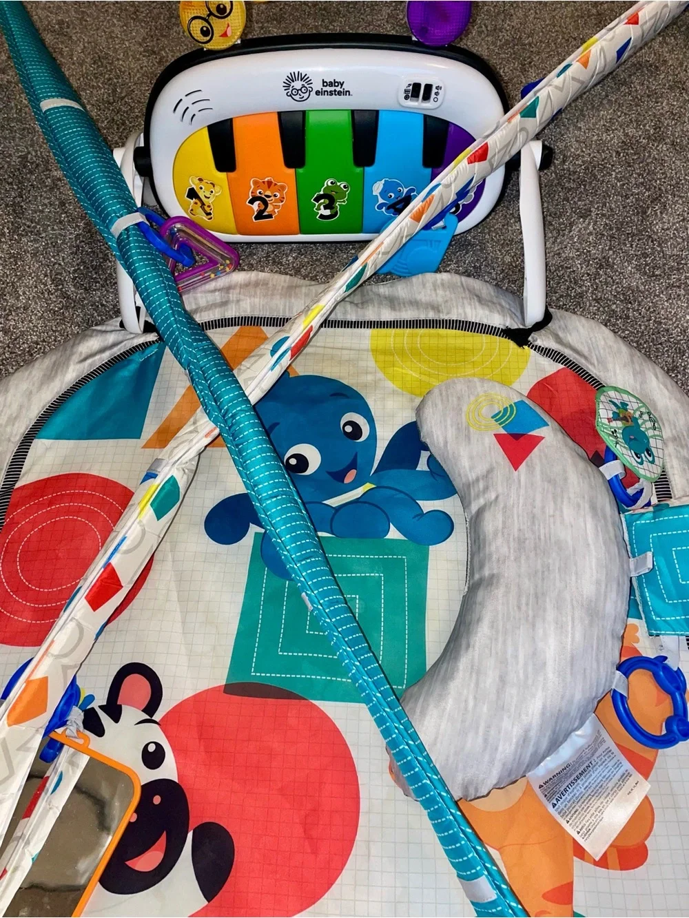 Multi-Color Baby Play Gym with Piano Activity Mat - Baby Einstein